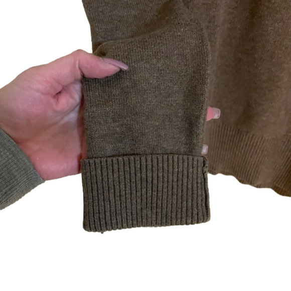 𝅺🎀 Eddie Bauer ButtonDown Pull Over Mock neck Ribbed Sweater, Size XL - Picture 5 of 7